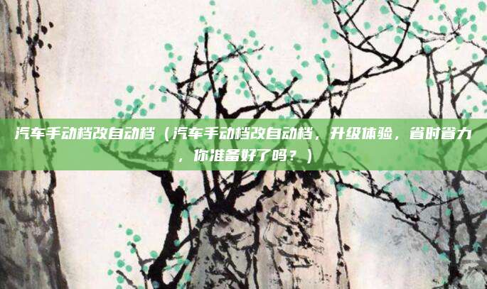汽车手动档改自动档(汽车手动档改自动档,升级体验,省时省力,你准备好了吗?)