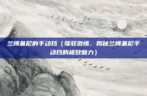 兰博基尼的手动挡（驾驭激情，揭秘兰博基尼手动挡的极致魅力）