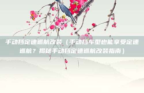 手动挡定速巡航改装(手动挡车型也能享受定速巡航?揭秘手动挡定速巡航改装指南)