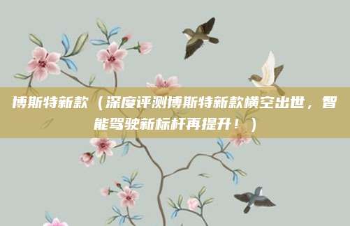 博斯特新款（深度评测博斯特新款横空出世，智能驾驶新标杆再提升！）