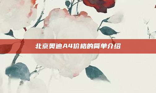 北京奥迪A4价格的简单介绍