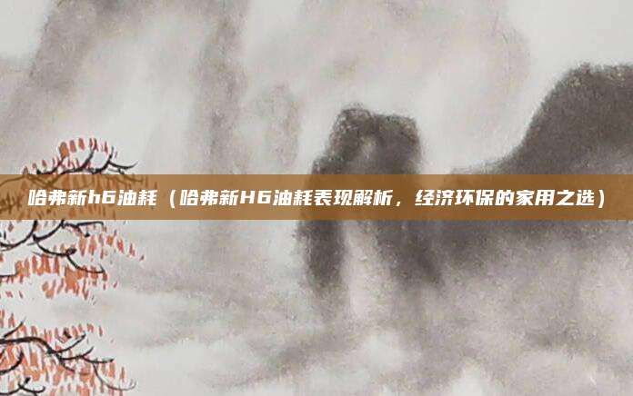 哈弗新h6油耗(哈弗新H6油耗表现解析,经济环保的家用之选)
