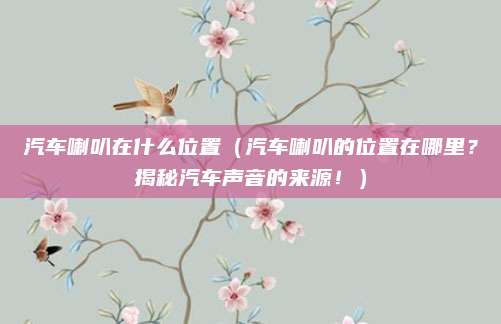 汽车喇叭在什么位置(汽车喇叭的位置在哪里?揭秘汽车声音的来源!)