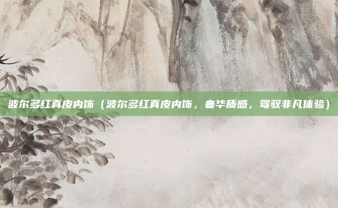 波尔多红真皮内饰(波尔多红真皮内饰,奢华质感,驾驭非凡体验)