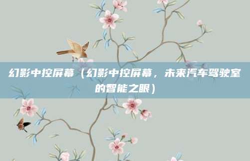 幻影中控屏幕(幻影中控屏幕,未来汽车驾驶室的智能之眼)