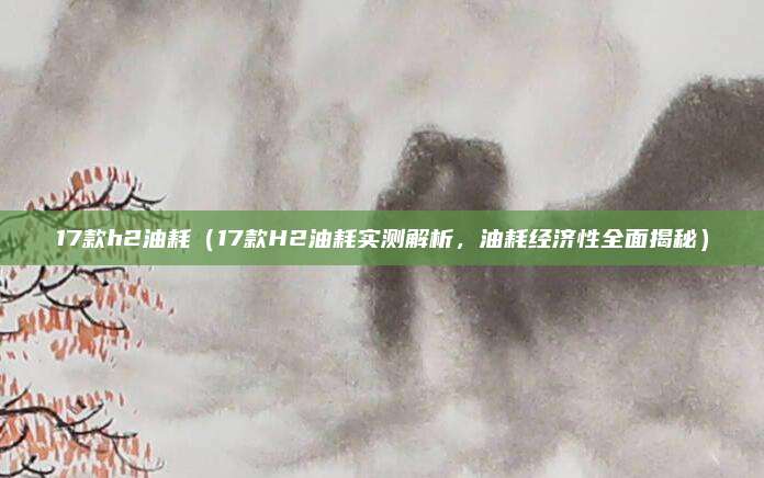 17款h2油耗(17款H2油耗实测解析,油耗经济性全面揭秘)