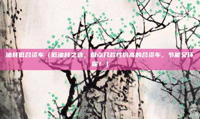 油耗低合资车(低油耗之选,盘点几款性价高的合资车,节能又环保!)
