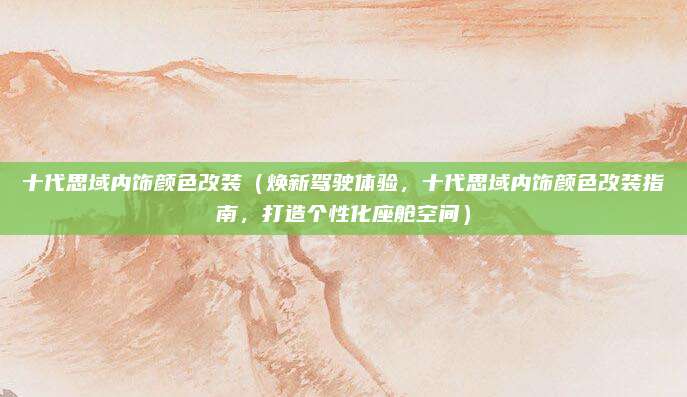 十代思域内饰颜色改装(焕新驾驶体验,十代思域内饰颜色改装指南,打造个性化座舱空间)