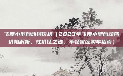 飞度小型自动挡价格（2023年飞度小型自动挡价格解析，性价比之选，年轻家庭购车指南）