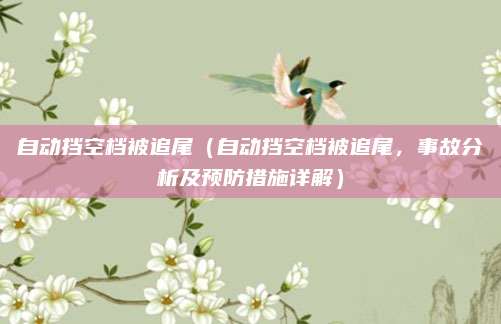 自动挡空档被追尾(自动挡空档被追尾,事故分析及预防措施详解)