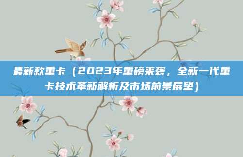最新款重卡（2023年重磅来袭，全新一代重卡技术革新解析及市场前景展望）