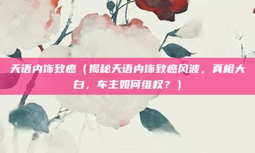 天语内饰致癌（揭秘天语内饰致癌风波，真相大白，车主如何维权？）