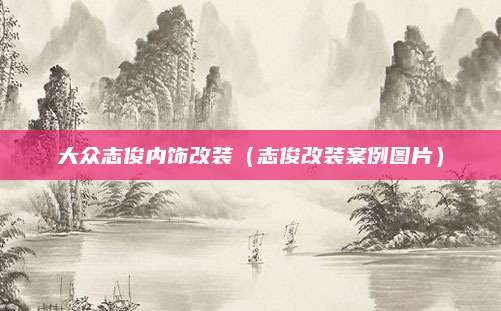 大众志俊内饰改装(志俊改装案例图片)