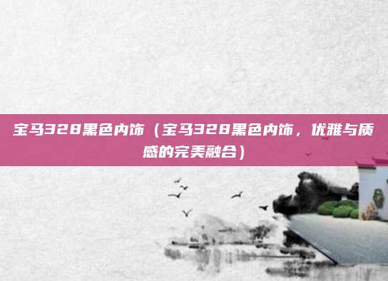 宝马328黑色内饰（宝马328黑色内饰，优雅与质感的完美融合）