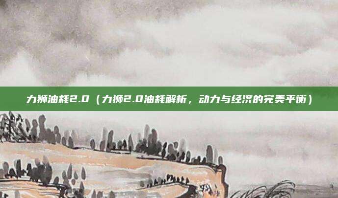 力狮油耗2.0（力狮2.0油耗解析，动力与经济的完美平衡）