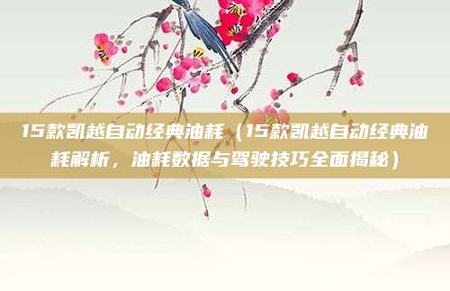 15款凯越自动经典油耗（15款凯越自动经典油耗解析，油耗数据与驾驶技巧全面揭秘）