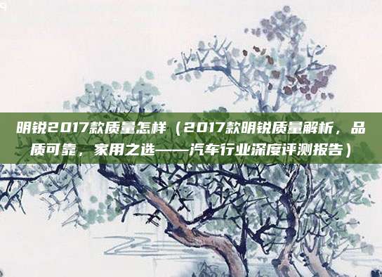 明锐2017款质量怎样（2017款明锐质量解析，品质可靠，家用之选——汽车行业深度评测报告）