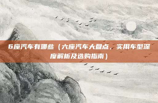 6座汽车有哪些（六座汽车大盘点，实用车型深度解析及选购指南）