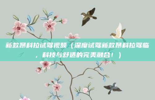 新款昂科拉试驾视频（深度试驾新款昂科拉驾临，科技与舒适的完美融合！）