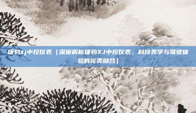 捷豹xj中控仪表（深度解析捷豹XJ中控仪表，科技美学与驾驶体验的完美融合）