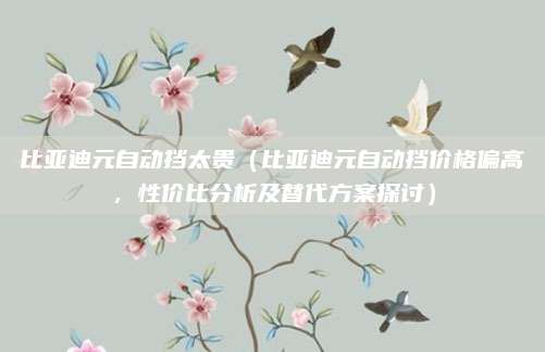 比亚迪元自动挡太贵(比亚迪元自动挡价格偏高,性价比分析及替代方案探讨)