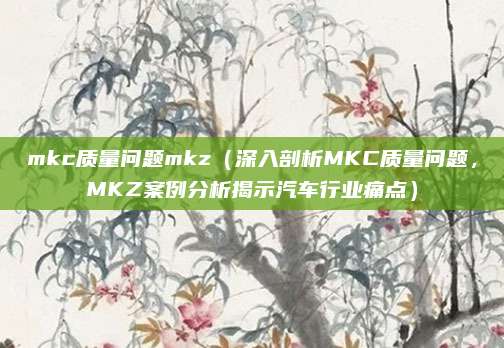 mkc质量问题mkz（深入剖析MKC质量问题，MKZ案例分析揭示汽车行业痛点）