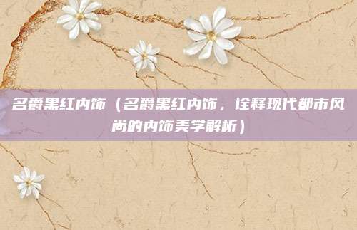 名爵黑红内饰（名爵黑红内饰，诠释现代都市风尚的内饰美学解析）