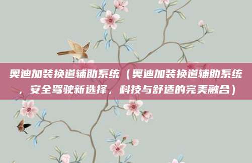 奥迪加装换道辅助系统(奥迪加装换道辅助系统,安全驾驶新选择,科技与舒适的完美融合)