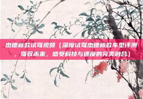 杰德新款试驾视频(深度试驾杰德新款车型评测,驾驭未来,感受科技与速度的完美融合)