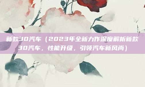 新款30汽车(2023年全新力作深度解析新款30汽车,性能升级,引领汽车新风尚)