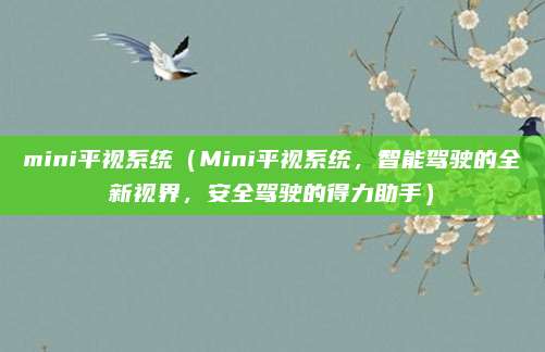 mini平视系统（Mini平视系统，智能驾驶的全新视界，安全驾驶的得力助手）
