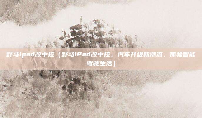 野马ipad改中控(野马iPad改中控,汽车升级新潮流,体验智能驾驶生活)