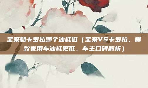 宝来和卡罗拉哪个油耗低(宝来VS卡罗拉,哪款家用车油耗更低,车主口碑解析)