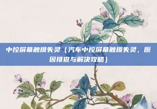 中控屏幕触摸失灵（汽车中控屏幕触摸失灵，原因排查与解决攻略）