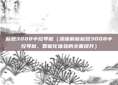标致3008中控导航（深度解析标致3008中控导航，智能化体验的全面提升）