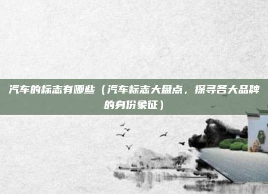 汽车的标志有哪些(汽车标志大盘点,探寻各大品牌的身份象征)