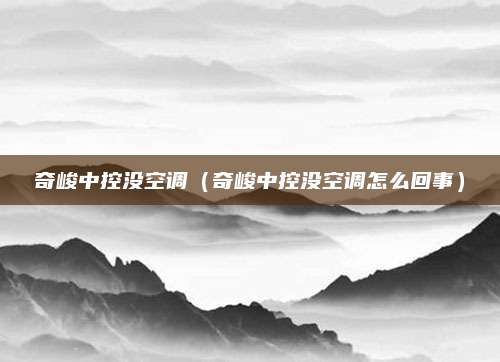奇峻中控没空调(奇峻中控没空调怎么回事)