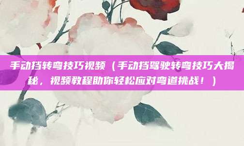 手动挡转弯技巧视频（手动挡驾驶转弯技巧大揭秘，视频教程助你轻松应对弯道挑战！）