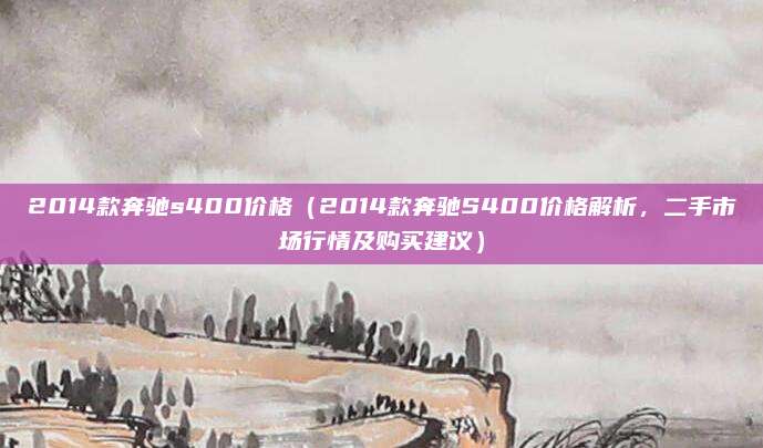 2014款奔驰s400价格(2014款奔驰S400价格解析,二手市场行情及购买建议)