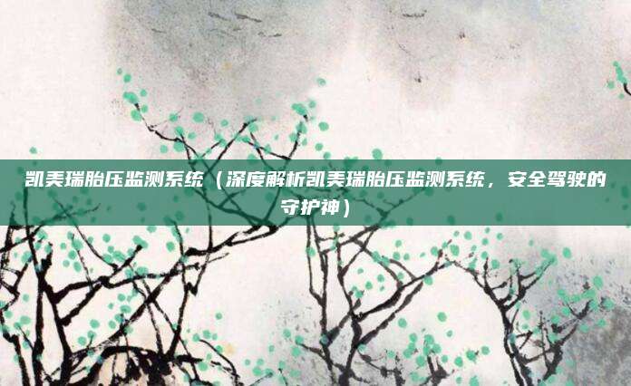 凯美瑞胎压监测系统(深度解析凯美瑞胎压监测系统,安全驾驶的守护神)