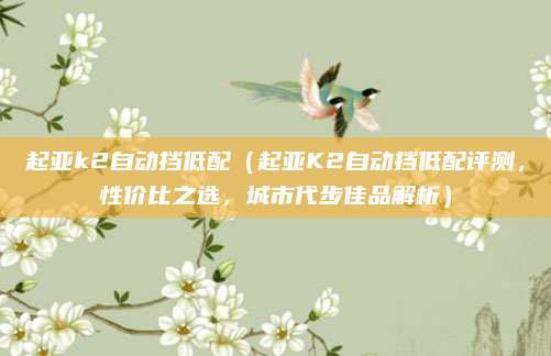 起亚k2自动挡低配(起亚K2自动挡低配评测,性价比之选,城市代步佳品解析)