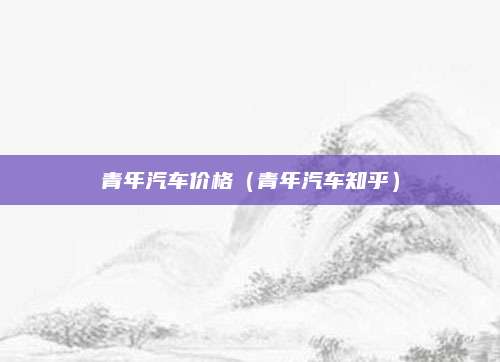 青年汽车价格(青年汽车知乎)