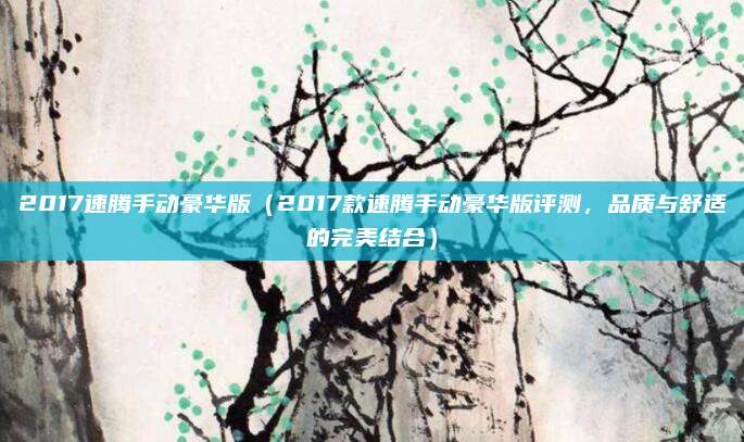 2017速腾手动豪华版（2017款速腾手动豪华版评测，品质与舒适的完美结合）