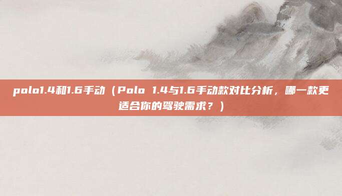 polo1.4和1.6手动(Polo 1.4与1.6手动款对比分析,哪一款更适合你的驾驶需求?)
