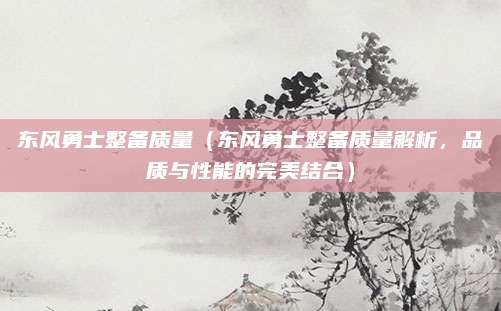 东风勇士整备质量（东风勇士整备质量解析，品质与性能的完美结合）