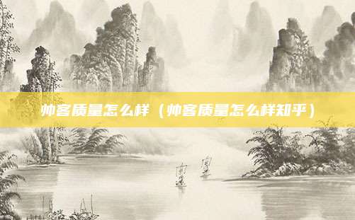 帅客质量怎么样(帅客质量怎么样知乎)