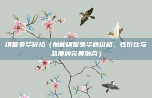 缤智豪华价格(揭秘缤智豪华版价格,性价比与品质的完美融合)