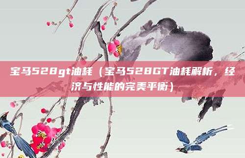 宝马528gt油耗(宝马528GT油耗解析,经济与性能的完美平衡)
