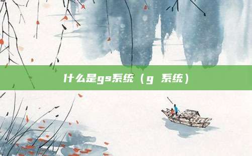 什么是gs系统(g 系统)