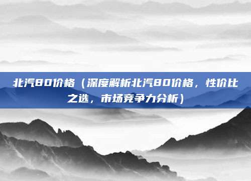 北汽80价格(深度解析北汽80价格,性价比之选,市场竞争力分析)